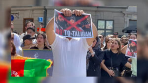 صدها شهروند افغان در سویدن علیه طالبان تظاهرات برپا کردند