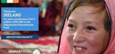 اوچا از کمک 1.5 میلیون یورویی ایرلند به صندوق بشردوستانه افغانستان خبر داد