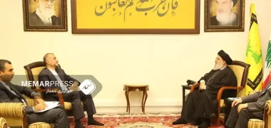 دیدار و گفتگوی وزیر خارجه ایران با دبیرکل حزب الله لبنان در بیروت