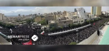 حضور میلیونی مردم در مراسم وداع با پیکر رئیس جمهور ایران در شهر مشهد