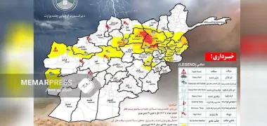 هشدار ریاست هواشناسی از احتمال بارندگی شدی و سیلاب در ۲۲ ولایت