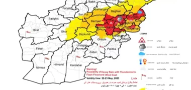 ریاست هواشناسی از احتمال بارنده‌گی شدید همراه با رعدوبرق، تند بادها و سیلاب‌های آنی در ۱۹ ولایت کشور خبر داده است.