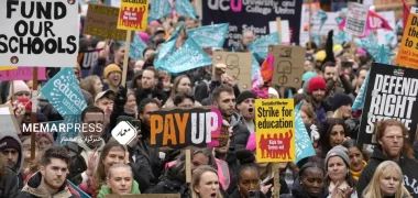 هزاران تن از کارکنان حمل‌ونقل، آموزش و خدمات صحی در انگلیس اعتصاب کردند