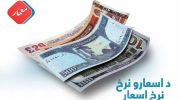 نرخ افغانی به دالر، تومان، کلدار و دیگر اسعار