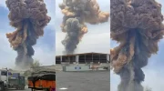 انفجار شدید در بندر شهید رجایی بندرعباس ایران