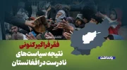 فقر فراگیر کنونی، نتیجه سیاست‌های نادرست در افغانستان